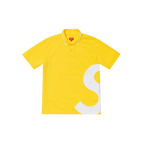 슈프림 S 로고 폴로 Supreme S Logo Polo Yellow