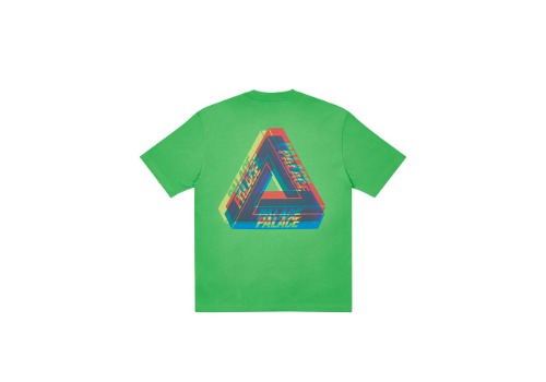 팔라스 트라이퍼그 컬러 블러 티셔츠 라이트 라임 PALACE Tri-Ferg Colour Blur T-Shirt Light Lime