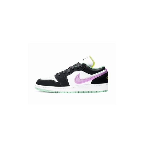 나이키 에어 조던 1 로우 그린 글로우 퍼플 샥 GS Nike Air Jordan 1 Low Green Glow Purple Shock GS 553560-151