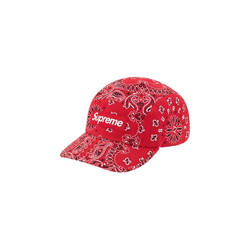 슈프림 반다나 캠프캡 레드 Supreme Bandana Camp Cap Red