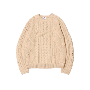 나이키 케이블 니트 롱슬리브 스웨터 라탄 아시아 DQ5177-206